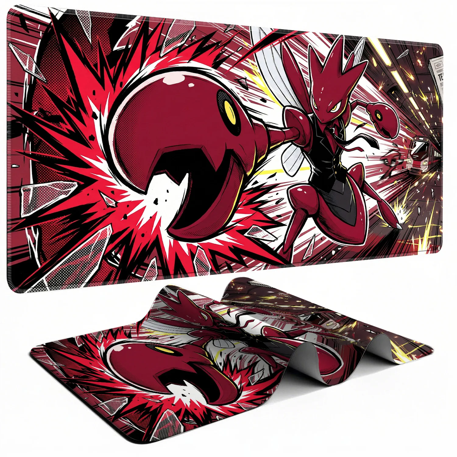 Mouse Pad P-Pokemon Scizor 90x40cm Rubber Table Large Gamer Desk Mat Computer Keyboard Pad XL Gaming Accessories Carpet Mousepad