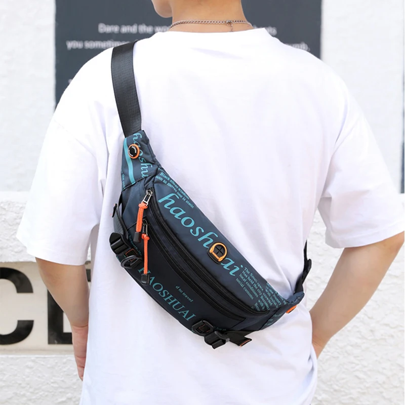 Men Waist Fanny Pack Bag Travel Outdoor Sports Climb Male Messenger Running Nylon Male Sling Chest Bags Bum Hip Belt Fanny Pack