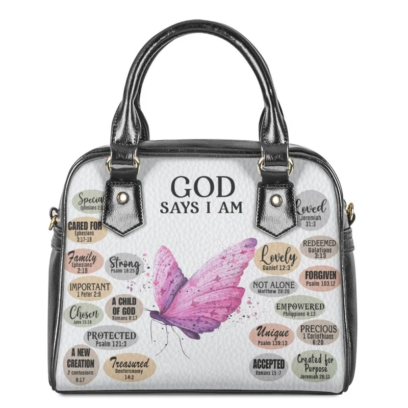 

GOD Say IM Personalized Gifts Women Handbag Fashion Messenger Bags PU Shoulder Female Bolsos De Mujer Dropshipping Wholesale