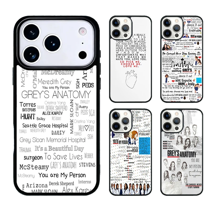 Capa de Celular Antichoque Greys Anatomy You are my person para iPhone 17 Air 16 15 14 Plus 13 12 11 Pro Max