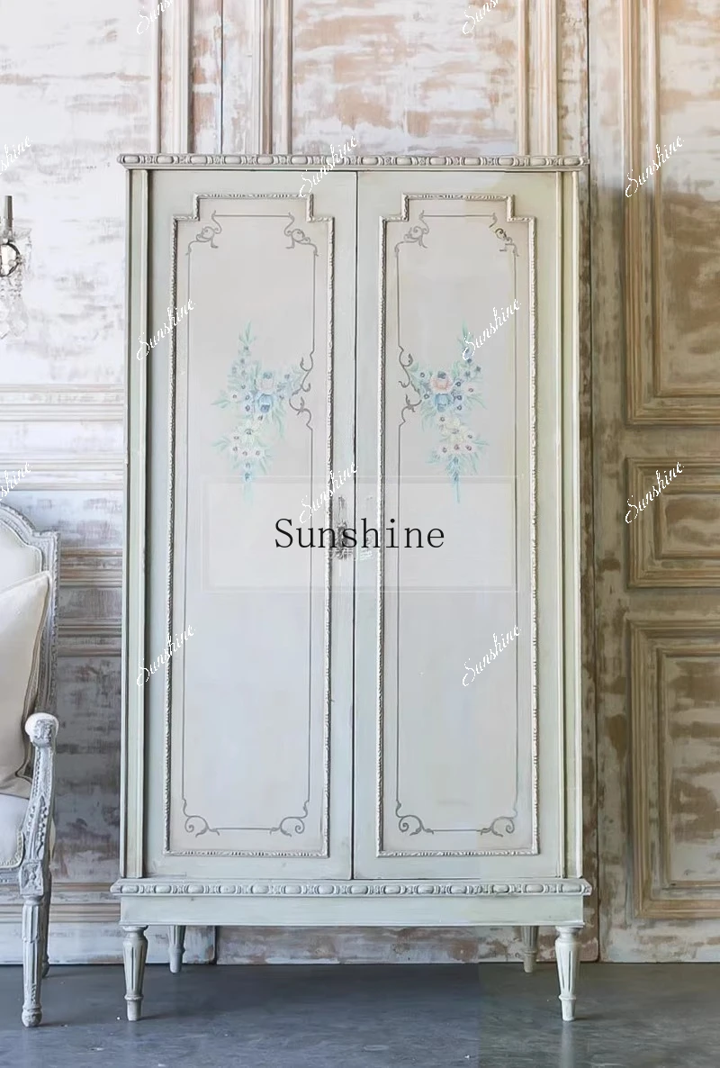 

French retro carved wardrobe, two doors, three doors and four doors designed by hand FT