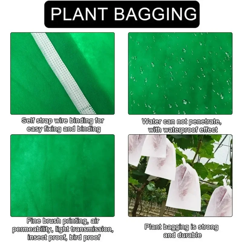 Tas Pelindung Buah Anggur Tas Penumbuh Tanaman Tas Jaring Anti-burung Kantong Beku Perlindungan Non-tenun Penutup Tanaman Sayuran