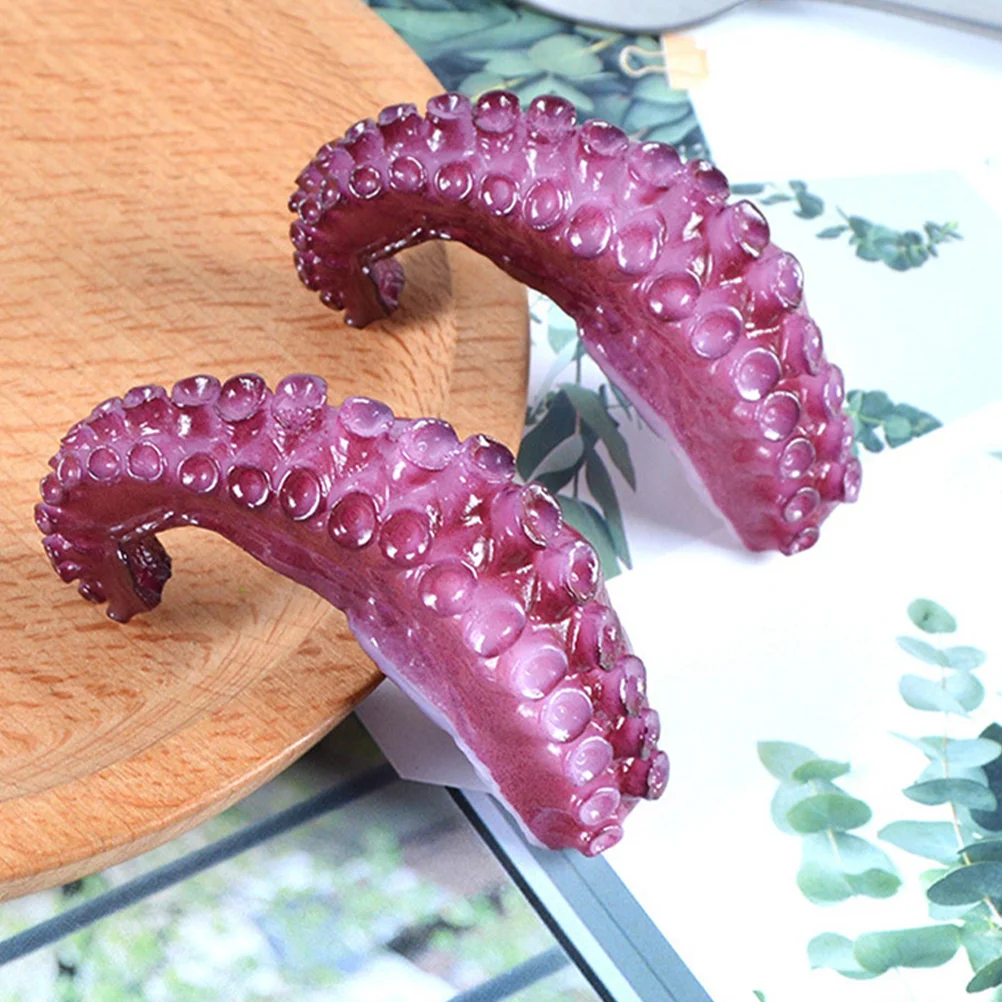 4 Pcs Simulated Octopus Claw Artificial Seafood Model Fake Decor Tentacle Realistic