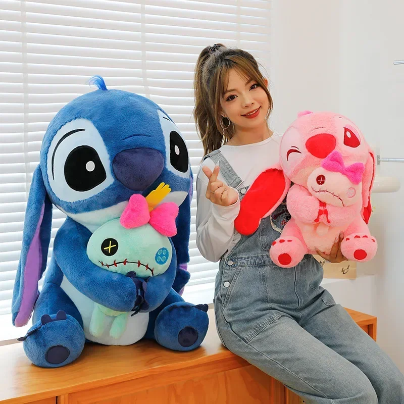 32/75 cm Disney Lilo und Stitch Plüschtiere Anime Plushie Stich Puppen Kawaii Angel Scrump Kissen Gefülltes Geschenk Kinder Weihnachten