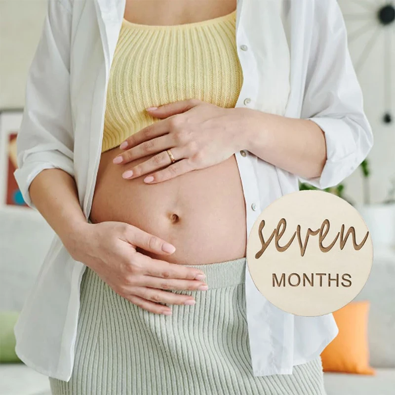 12 шт. деревянные детские ежемесячные вехи, детские ежемесячные вехи для подарков новорожденных, деревянные диски 1-12 месяцев