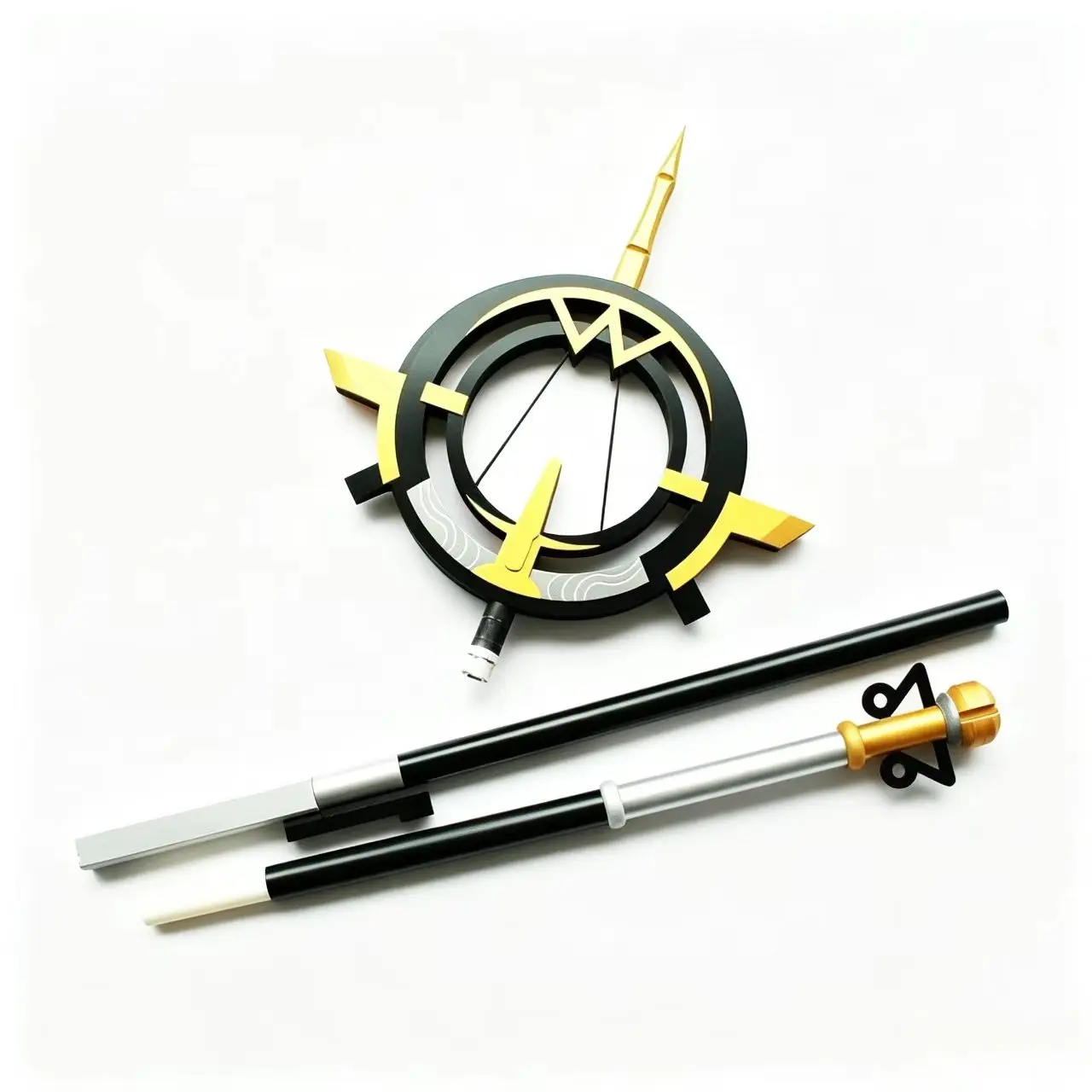 Mostima Black Lock White Key Staves Prop Game Arknights Cosplay Prop for Halloween Christmas Fancy Party Costume Accessories