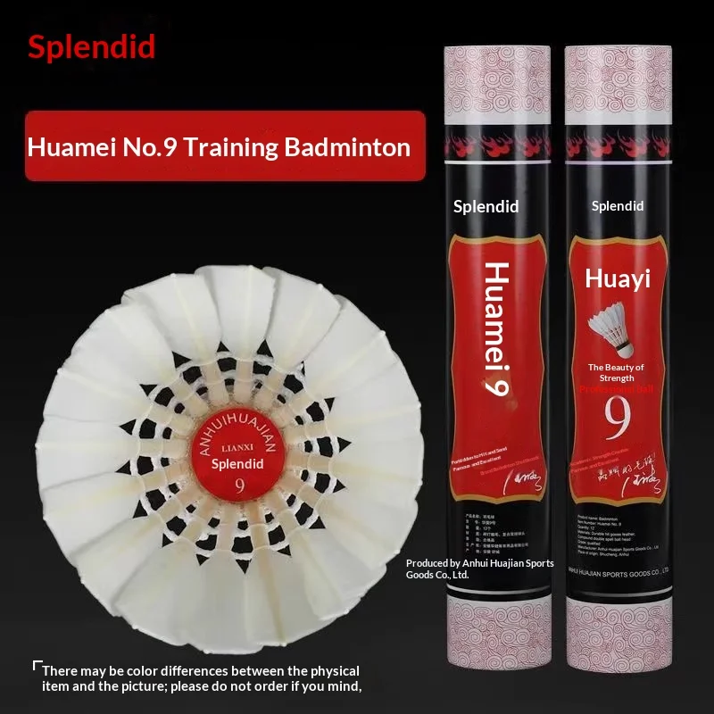 Badminton Shuttlecocks AHJA1 233 No.5 Duck & Goose Feather Durable Stable Indoor Outdoor Match Training Recreational Playing