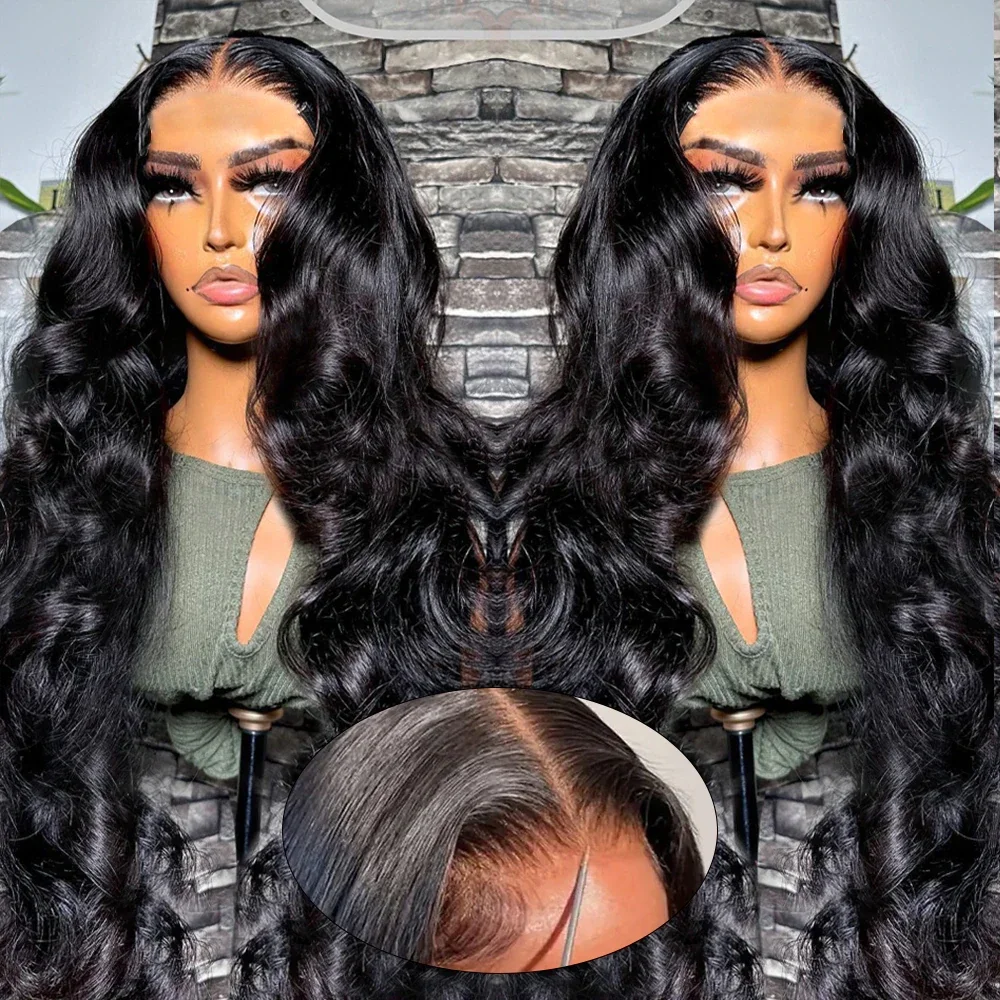 

250% Glueless Wig Human Hair Ready To Wear Lace Frontal Wig Body Wave 13x6HD Transparent Brazilian 34 36 Inches Lace Front Wigs