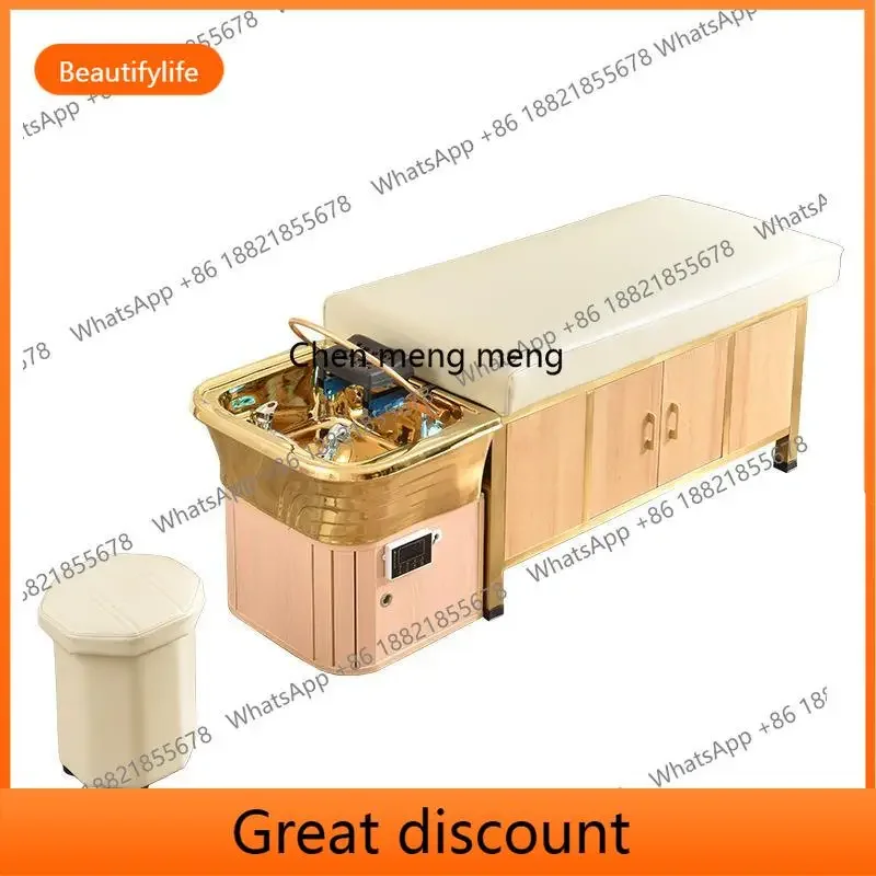 Hair treatment shampoo bed with water heater integrated fumigation whole body massage ear beauty salon barber shop special