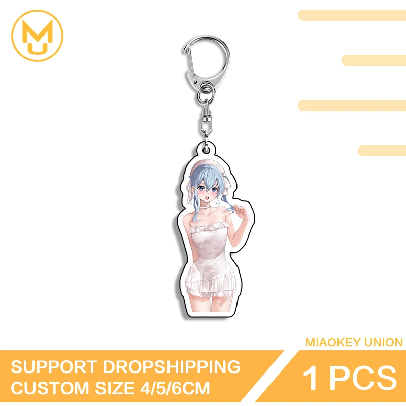 Hoshimachi Suisei Kawaii Keyring Personality Treasure Key Holder Desk Display Ornament Stationery For Gifts Parties Crafts