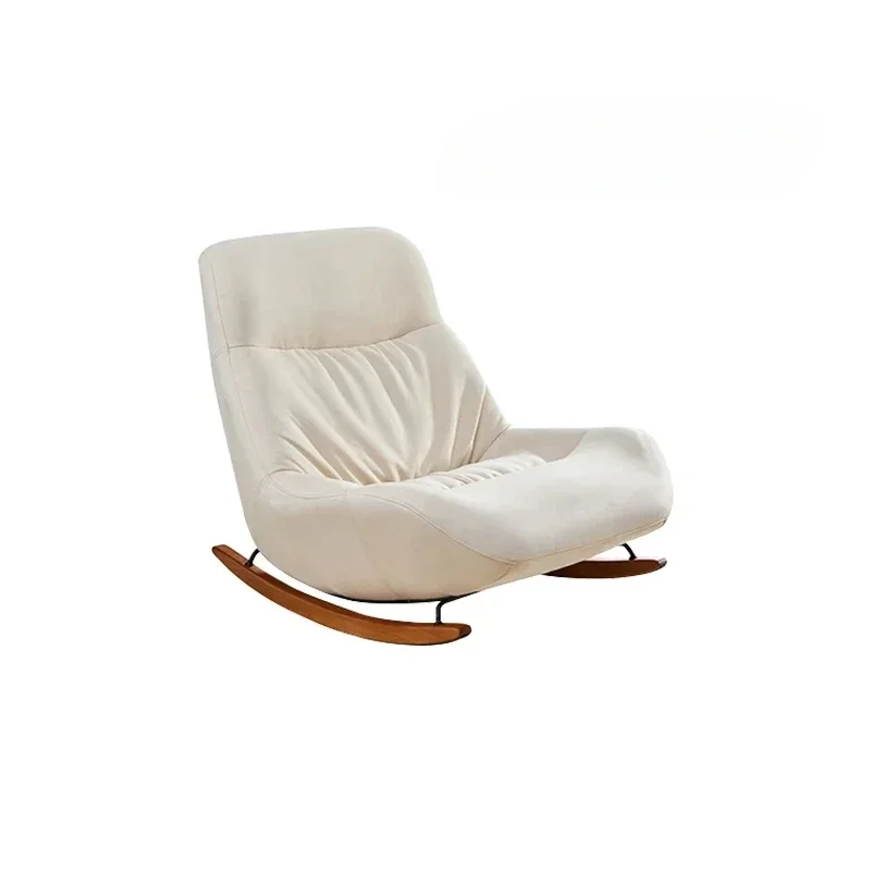 

Modern Simplicity with American Style Cream Style Leisure Chair Retro Balcony Fabric Rocking Chair Lazy Sofa