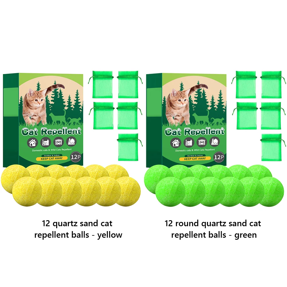 12Pcs 개 억제제 천연 페퍼민트 오일 고양이 및 개 자연 구충제로 고양이를 마당에서 유지