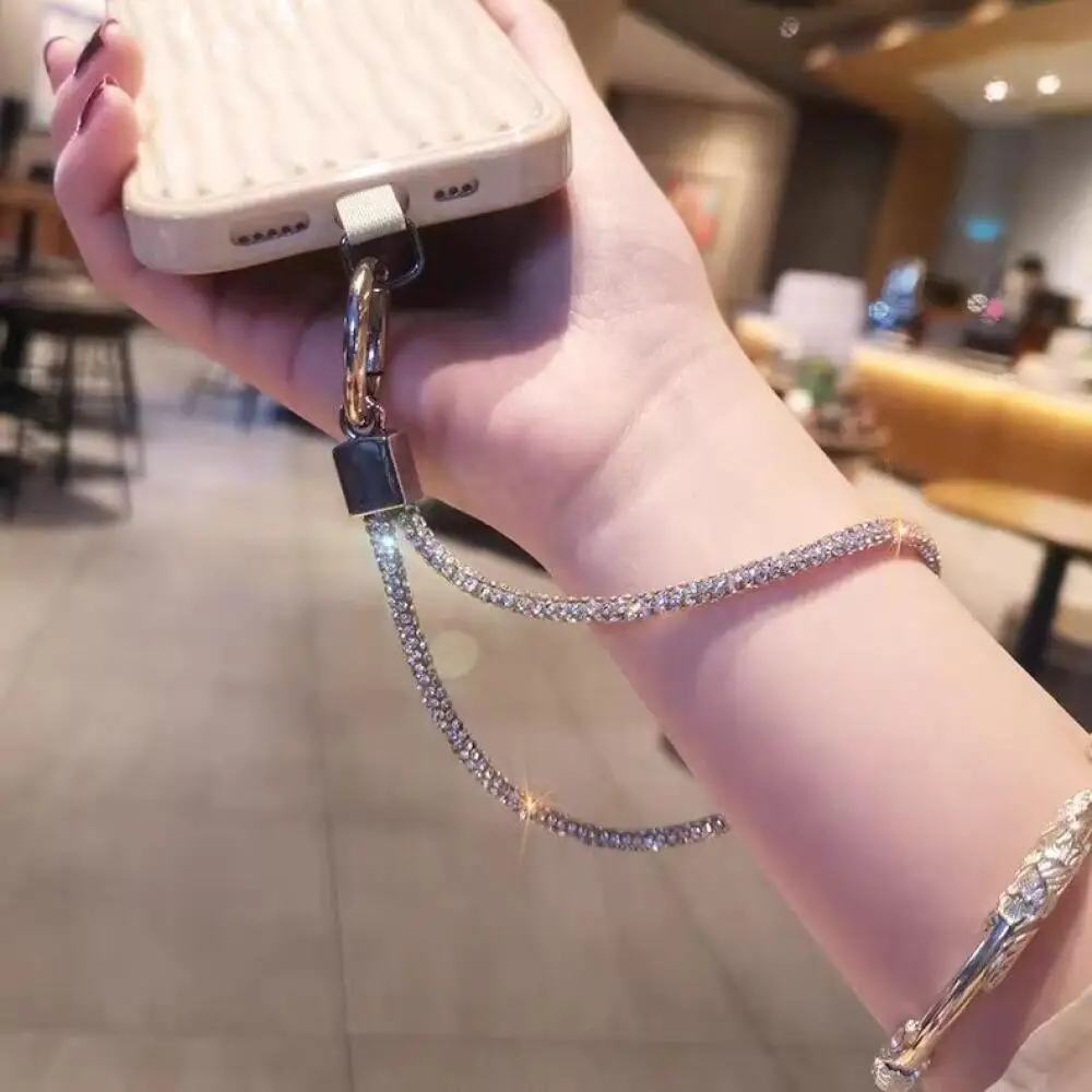 

Модный ремешок для мобильного телефона с картой Великолепный ремешок со сверкающими бриллиантами Красочный ремешок для мобильного телефона