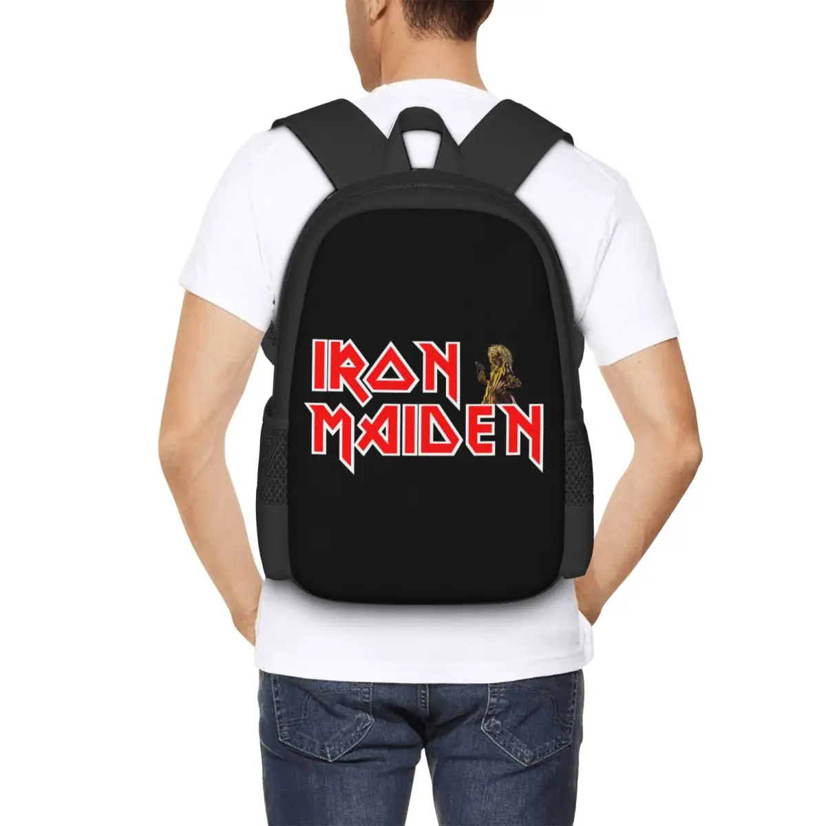 

Креативный ретро-рюкзак Ironmaiden Rock Band для студентов, школьный рюкзак, походный рюкзак для путешествий, сумка для книг для мальчиков и девочек, сумки на плечо