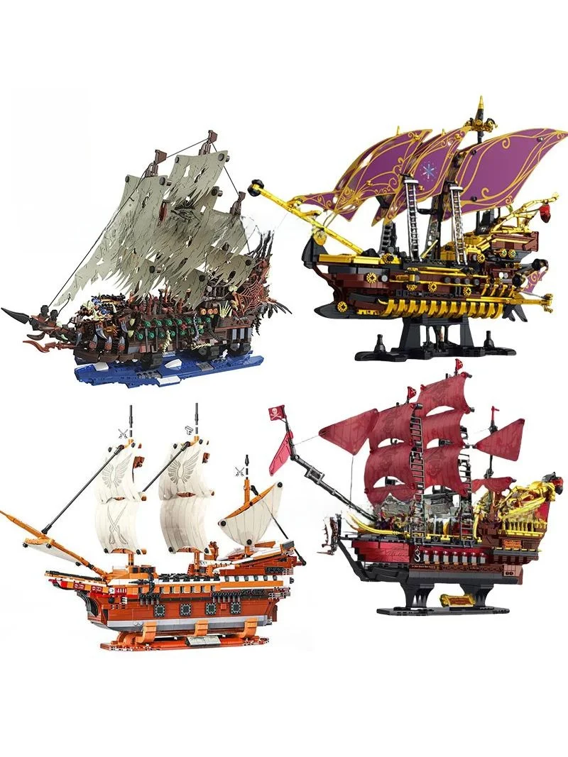 high-density-214048-pirate-ship-assembly-model-toy-gift-display-children's-building-blocks-lighting-assembly-plastic-toys