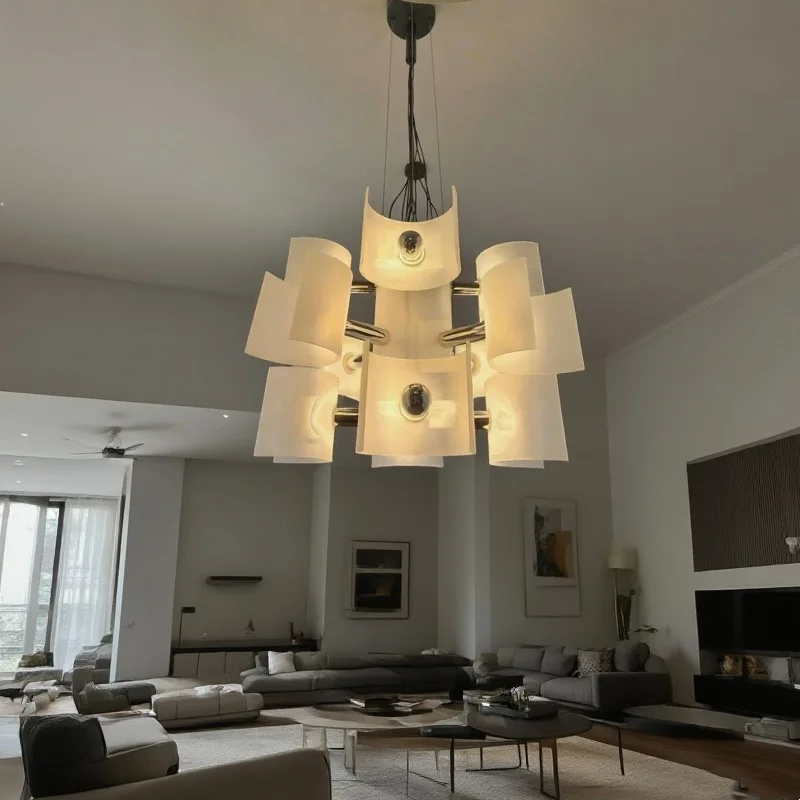 

Modern Art Square White Acrylic LED Hanging Chandelier Lighting,For Living Room Bedroom Pendant Ambient Lamp Home Decoration