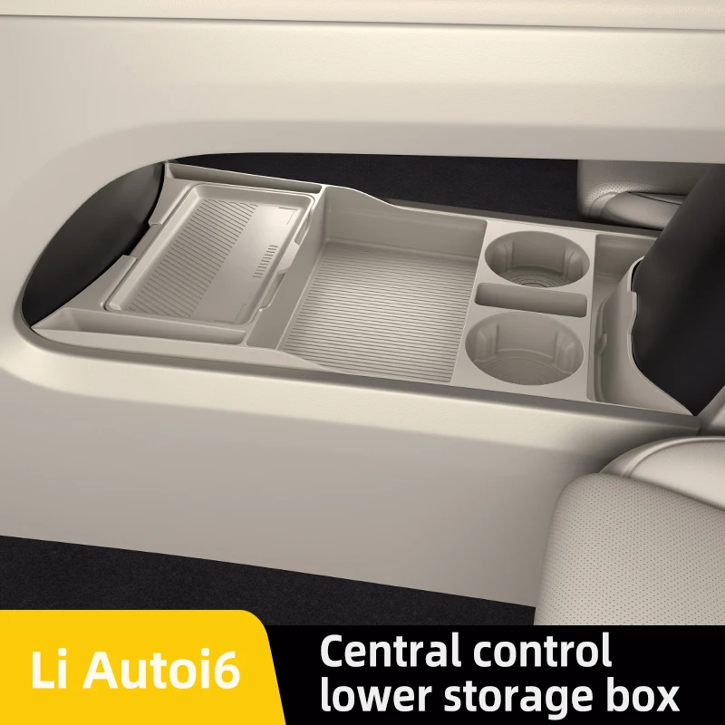 

For Lixiang Li i6 2025 2026 Storage Box Center Armrest Hidden Box Cup Holder Organizer Interior Accessories