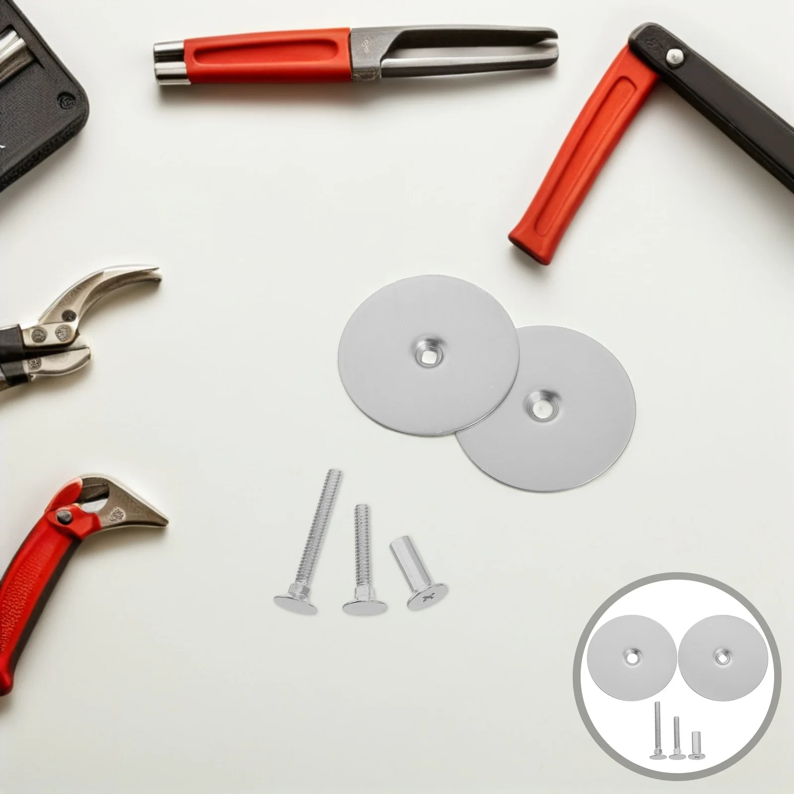 

2pcs Cat Hole Filler Stainless Steel 67Mm Door Hole Cover Plate Deadbolt Lock Cover For Home Security Metal Wooden