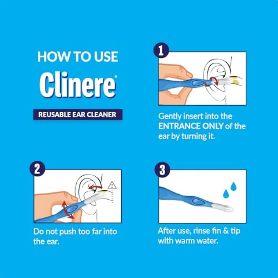 再利用可能な耳掃除キット、耳垢除去ツール、耳管の優しい洗浄、かゆみ緩和、安全な家庭用耳垢除去、再利用可能な効果