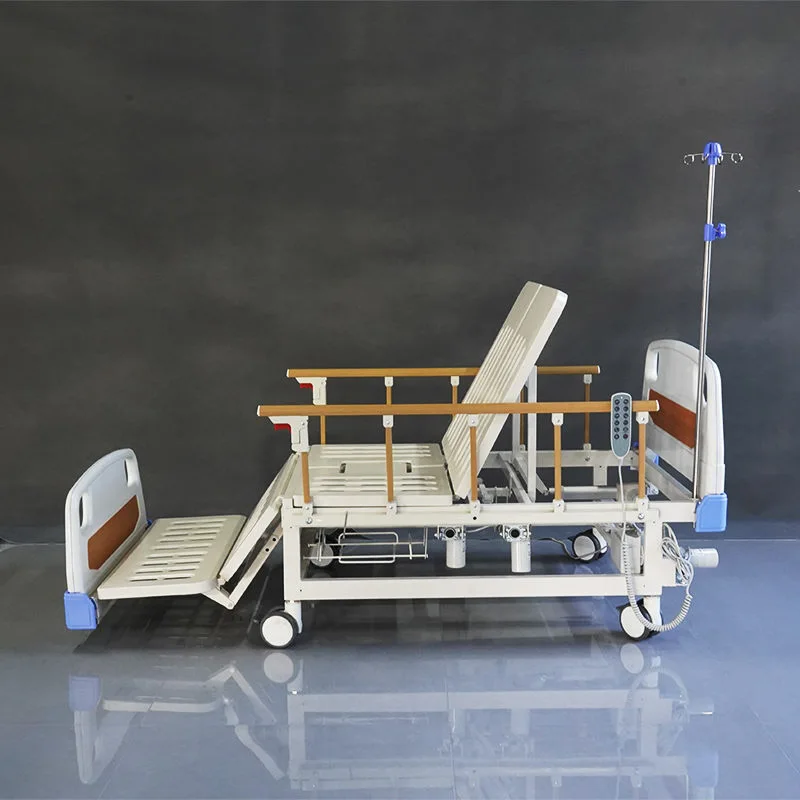 سرير مستشفى لكبار السن مع مرحاض متعدد الوظائف، سرير طبي من الفولاذ عالي الكربون، للاستخدام المنزلي للمريض مع تواليت #6