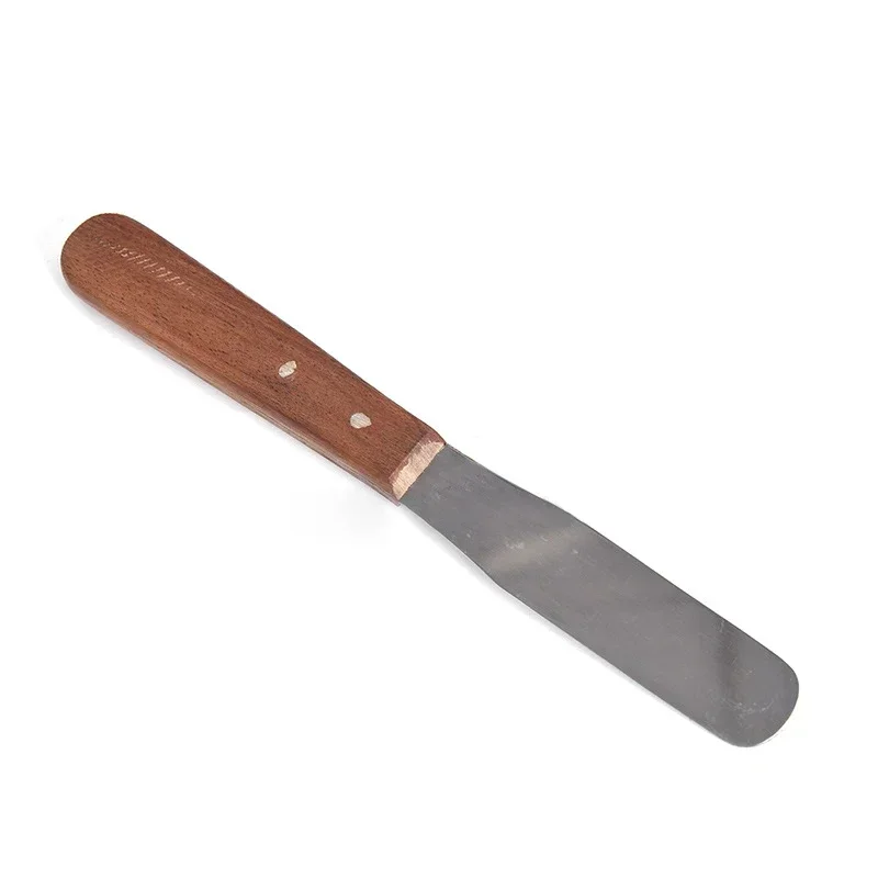 S/L Stainless Steel Plaster Mixing Knife with Ergonomic Wooden Handle - Ideal for Gypsum Mixing and Dental Impression Materials