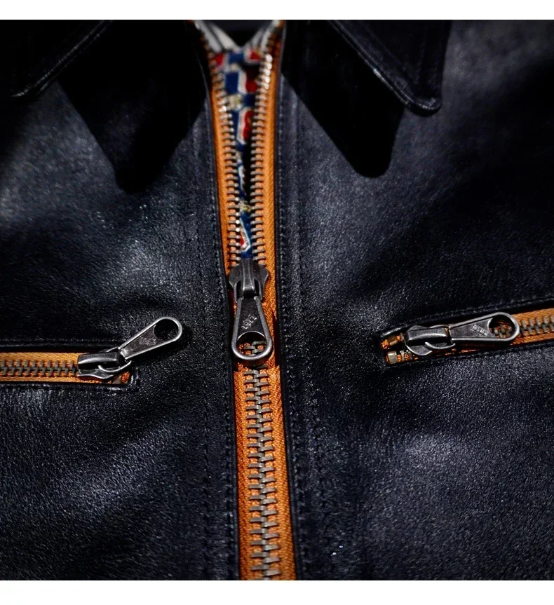 معطف جلد هارتمان الكلاسيكي المصنوع من نبات الشمع الزيتي المدبوغ للرجال، سترة قصيرة بقصة ضيقة