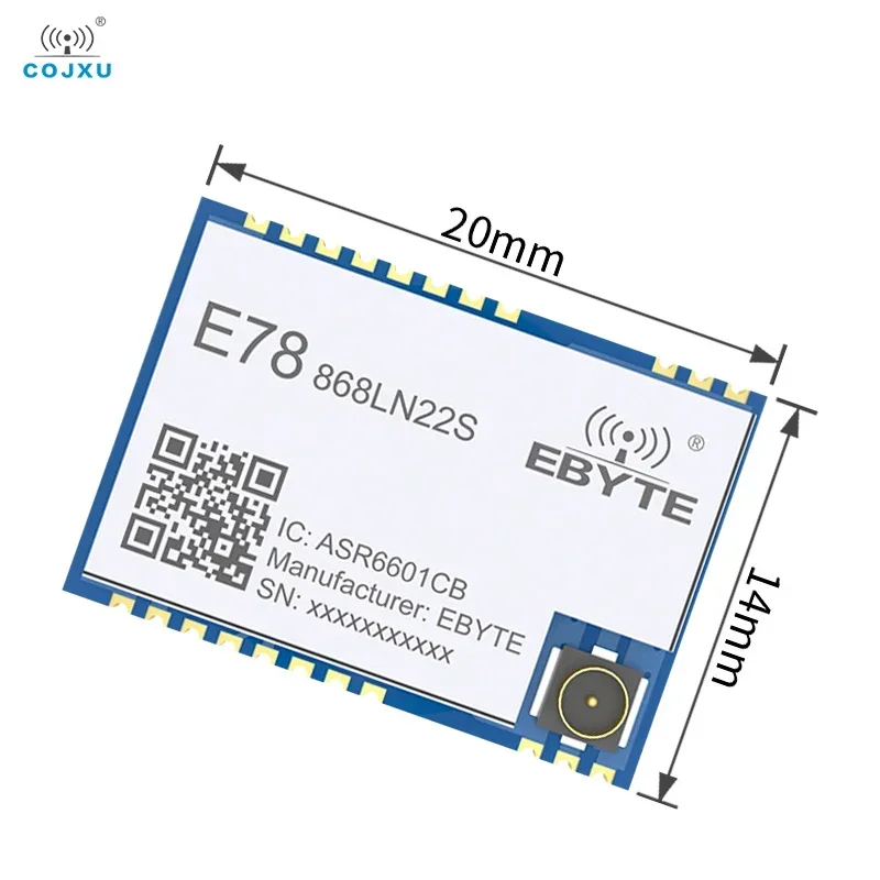 ASR6601 LoRa rf Module SoC 22dBm 868MHz LoRaWAN IPEX/Stamp Hole Long Distance 850-925MHz Transceiver Receiver E78-868LN22S(6601)