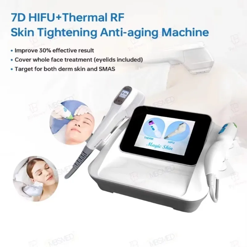 Portable 2 in 1 7d Hifu RF  Face Lifting Skin Care Tightening Rf Hifu 7d Facial Hifu Machine