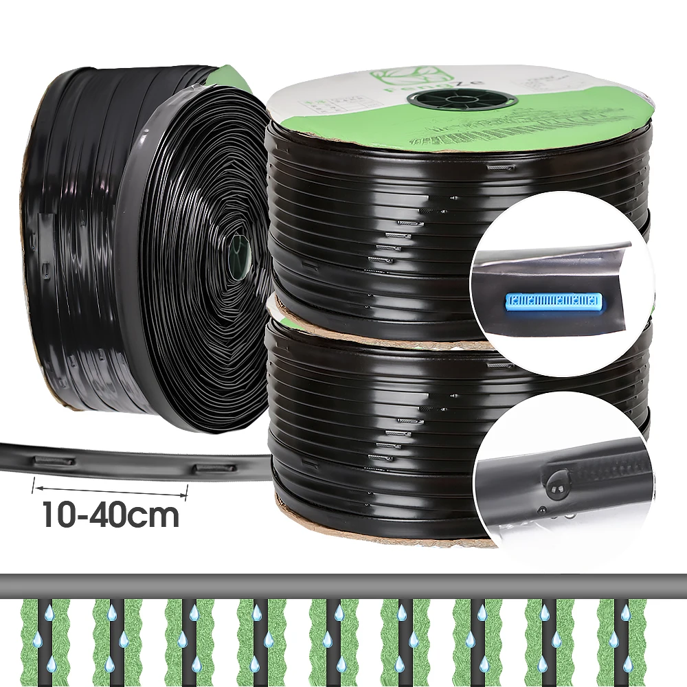 10-200M 16MM Drip Tape Soaker for Greenhouse Farm Automatic Drip Irrigation Tubeing 10-40CM Emitter Agricultural Watering Hose