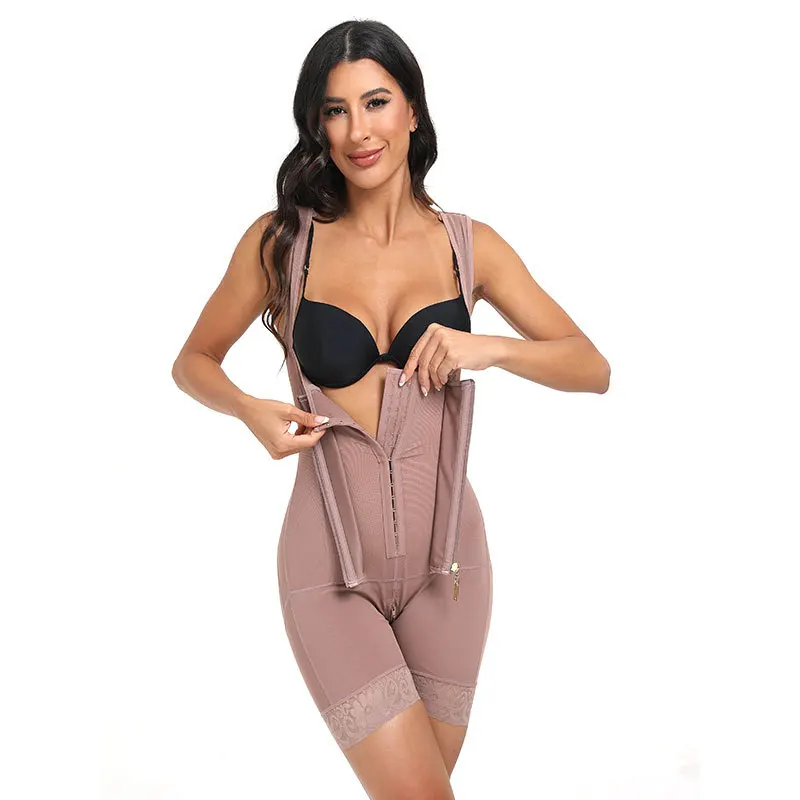 

Fajas Colombianas Moldeadoras Shapewear Tummy Control Faja Body Shaper Postpartum Butt Lifter with Zipper Crotch