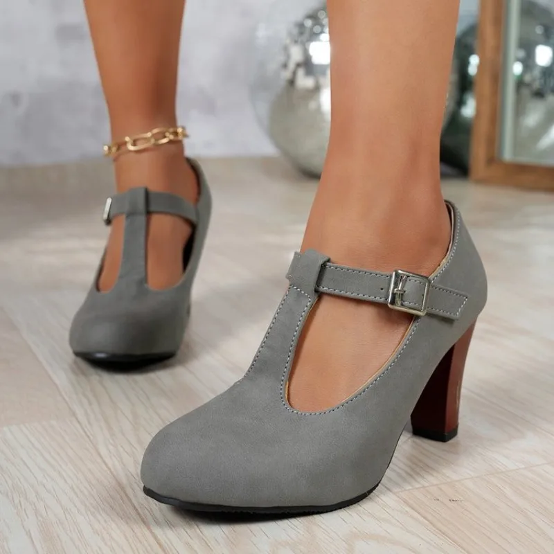 

Women's Spring New Retro Solid Color Casual Shoes Sexy Pointed Toe Women Single Shoes 2026 Comfortable High Heels 36-44