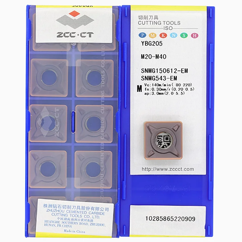 

SNMG150612-EM YBG205/SNMG150612-EM YBG202/SNMG150612-EM YBM253/SNMG150612-EM YBG205H ZCC.CT CNC carbide inserts turning inserts