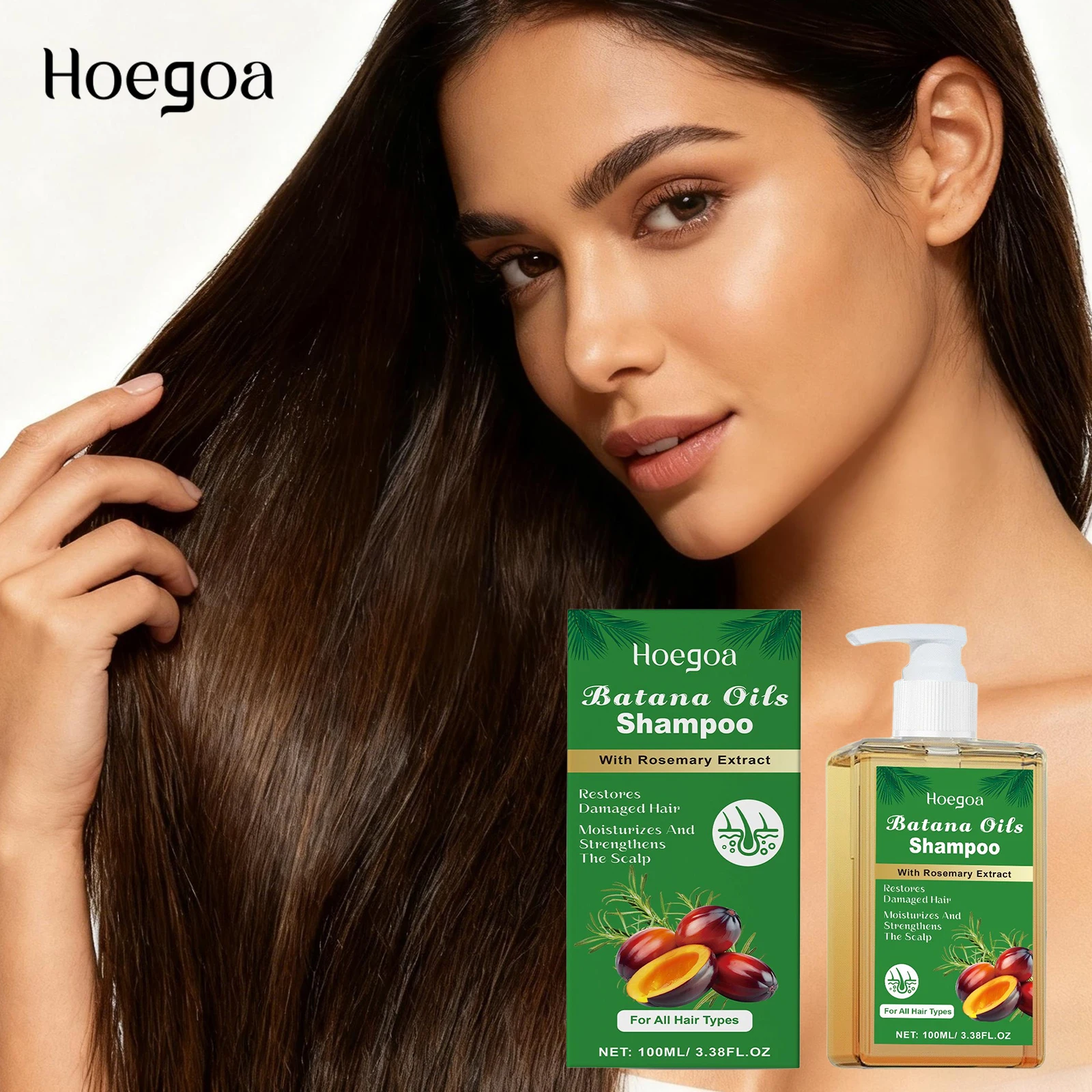 

Batana Oil Shampoo Oil Control Rosemary Shampoo Repair Damaged Hair Nourishing Scalp Strengthen Hair Roots Smoothing Hair Care