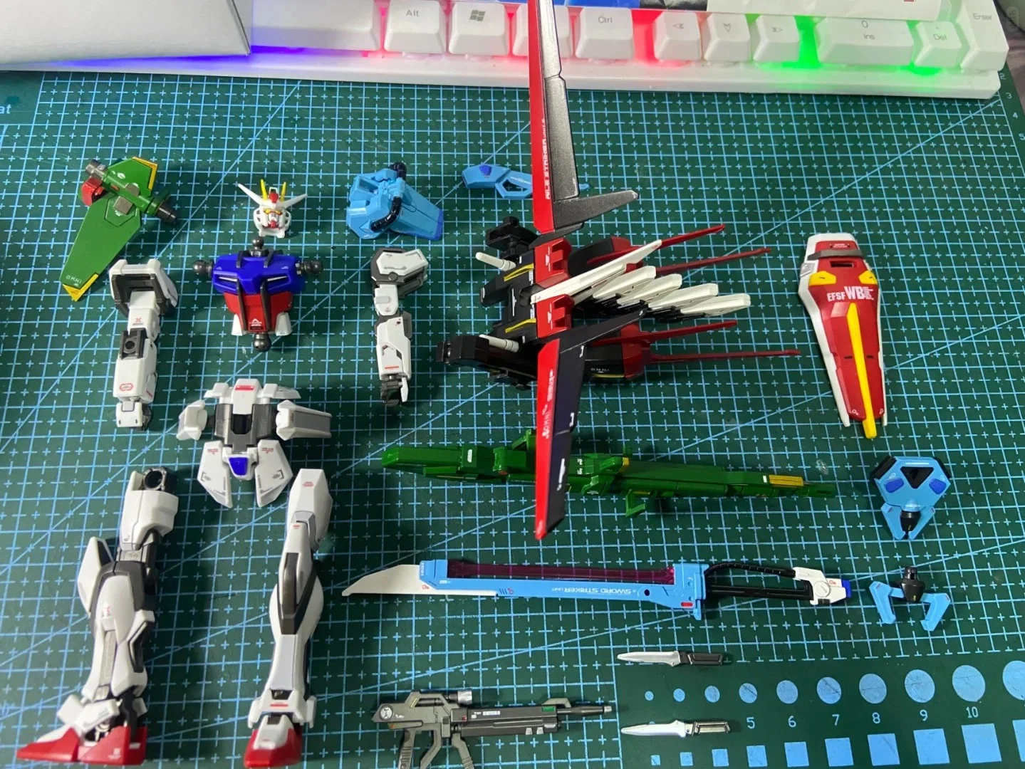 Magic Perfect Strike Assembly Modellbausätze Actionfiguren Hg 1/144 Plastikmodell Roboter Gat-X105 Nyanko War Hobby Geschenk