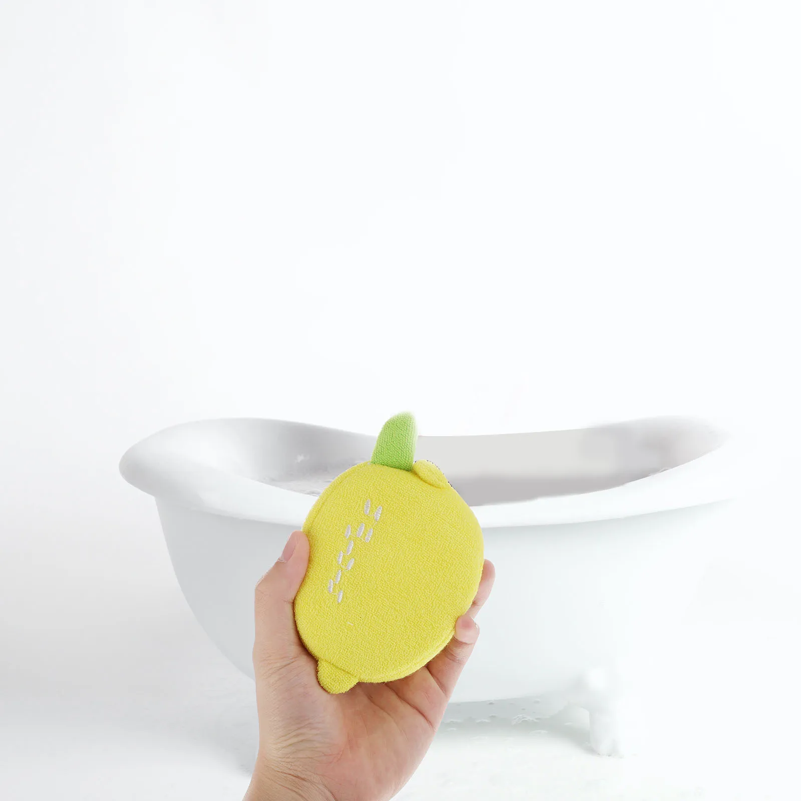 

2pcs Fruit Shaped Bath Sponge Balls For Kids Cartoon Shower Scrubbers Exfoliating Body Massage Sponge Kids Bath Supplies