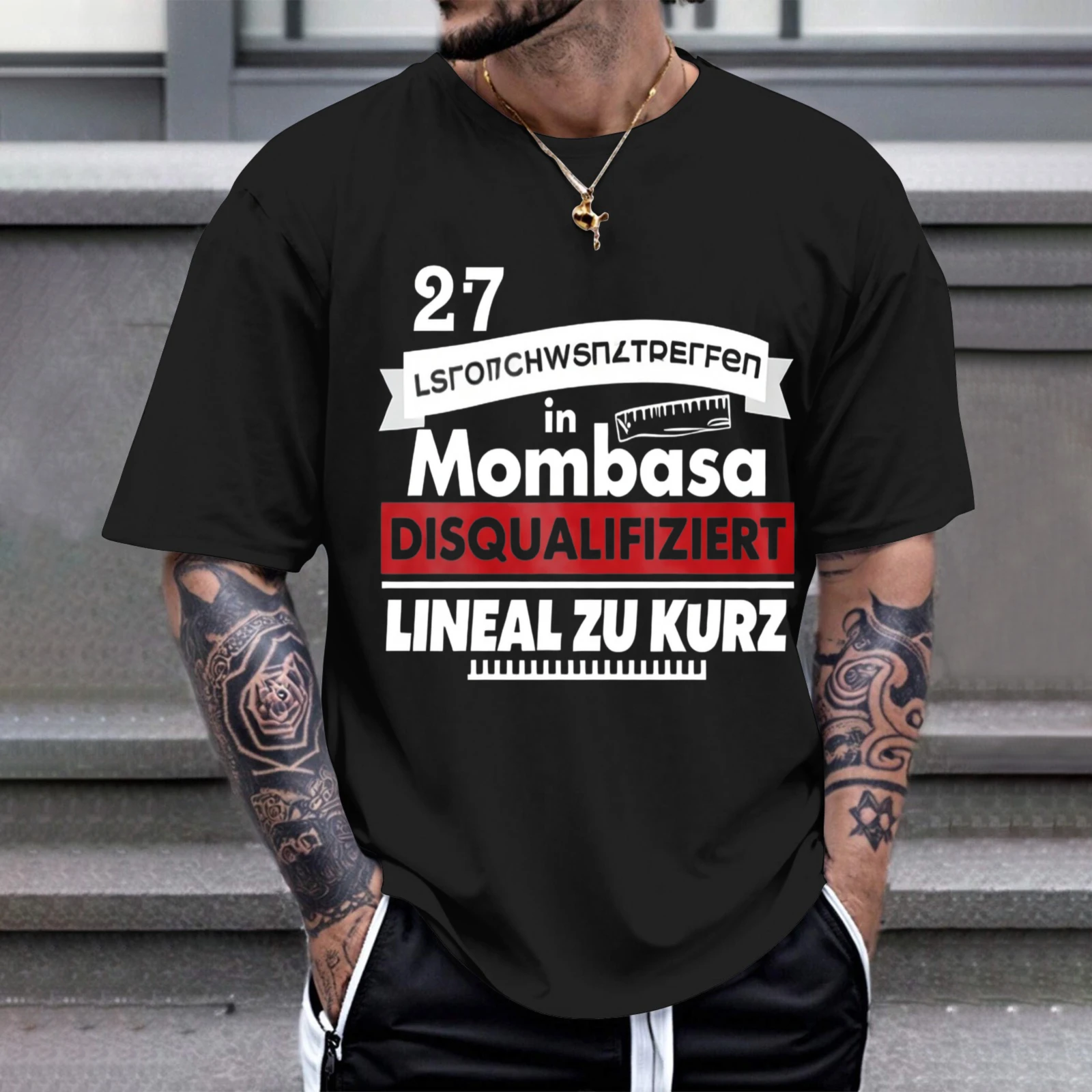 Herren-T-Shirt 27 In Mombasa Disqualified Line Too Shorts für Wear Parts und Karneval-Outfits