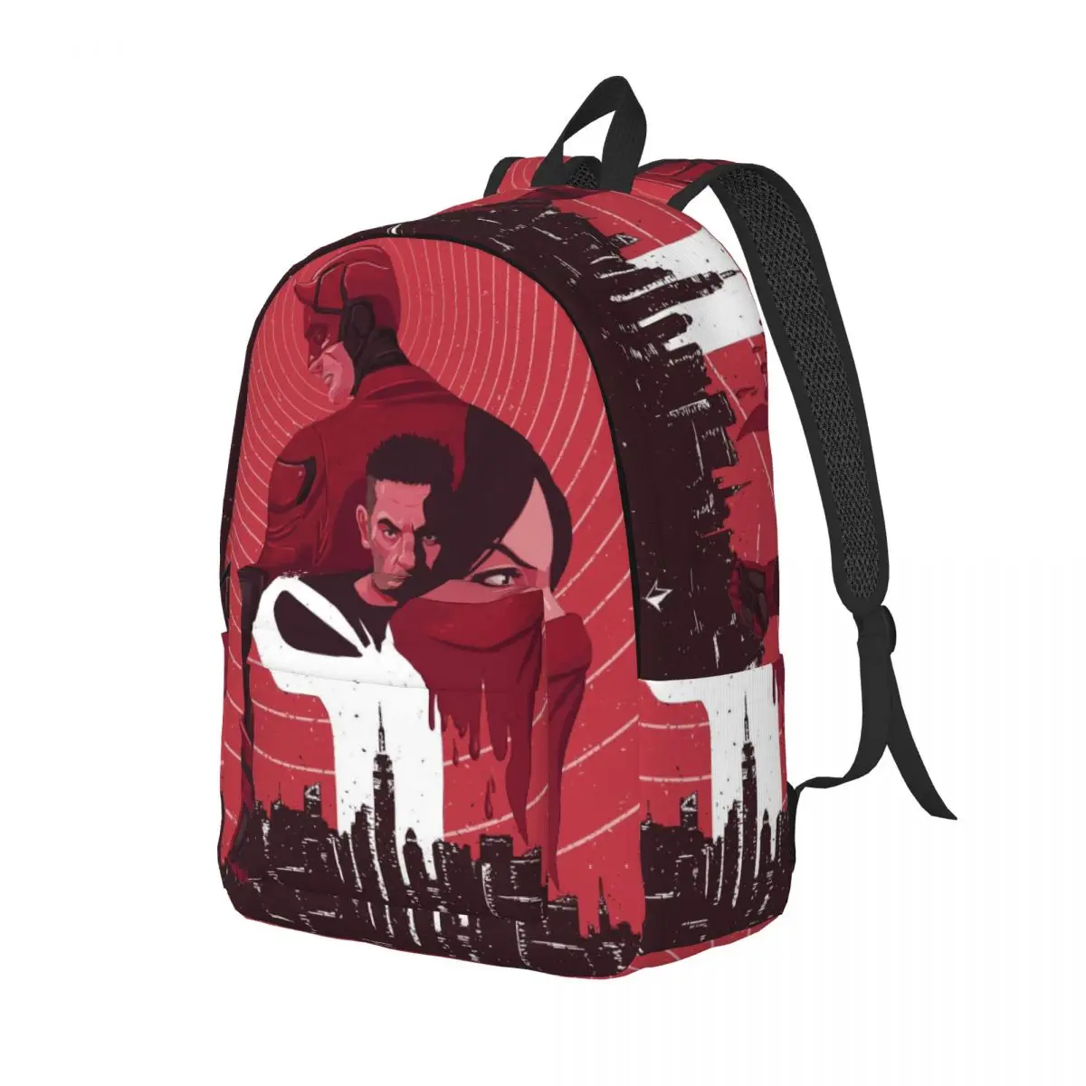 Custom Daredevil Wallpaper Canvas Backpack Women Men Basic Bookbag for College School Bags