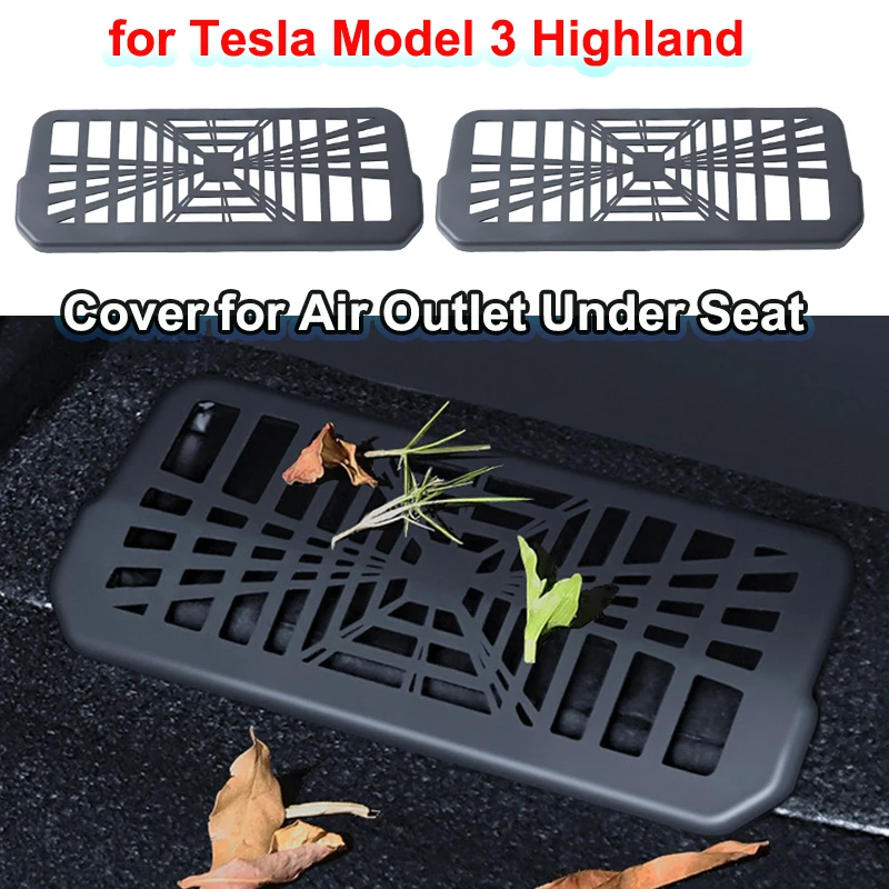 

for Tesla Model 3 Highland 2024 Air Outlet Protector Cover Anti-block Protection Cover Rear Seat Air Vent Protection Case Plaid