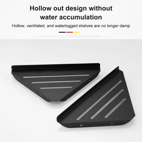 बाथरूम शेल्फ कॉर्नर शावर शेल्फ बिना ड्रिलिंग के 304 स्टेनलेस स्टील कॉर्नर ऑर्गनाइज़र स्टोरेज हैवी-ड्यूटी खोखला शैम्पू रैक 10 best sales कोने की शेल्फ बाथरूम - №3