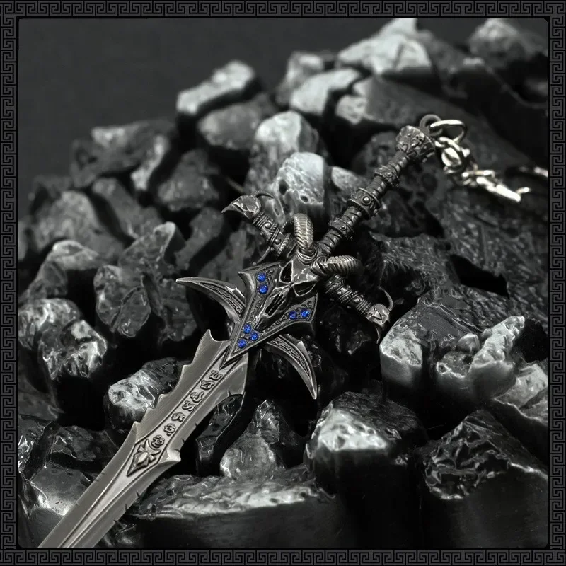 Wereld Van Warcraft 14Cm Nieuwe Lich King Frostmourne Verschillende Legering Zwaard Spel Sleutelhanger Wapen Katana Model Replica Cadeau Speelgoed Voor Kinderen