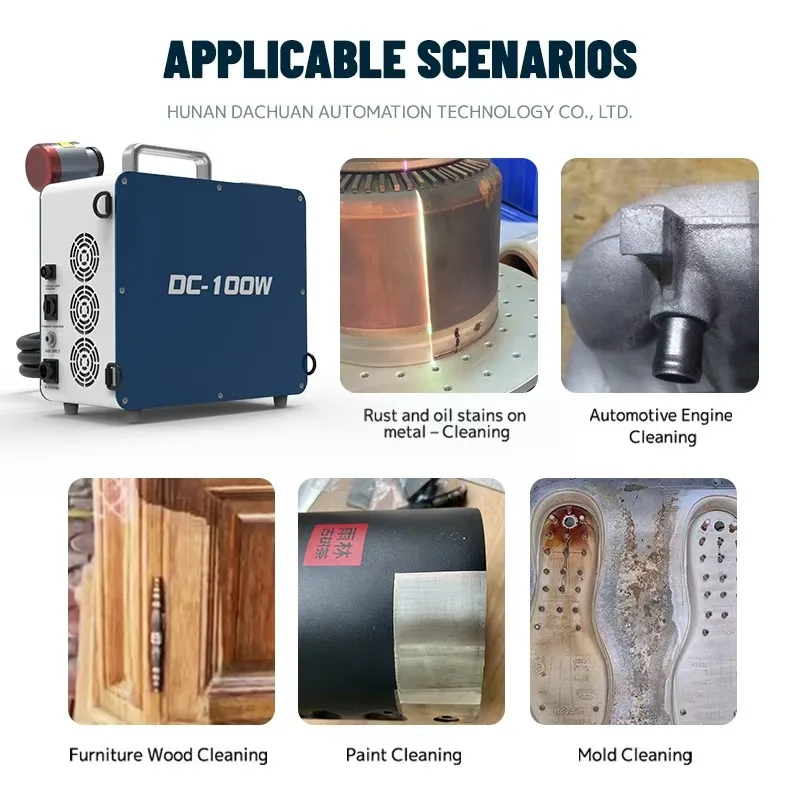 Portable Handle Pulse JPT Laser Rust Removal Cleaner 50w 100w 200w 300w Laser Cleaning Machine for Wood Metal