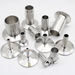 Free Shipping  OD 8MM-51MM Stainless Steel SS304 Sanitary Hose Barb Pipe Fitting Ferrule OD 50.5mm-64mm fit 1.5