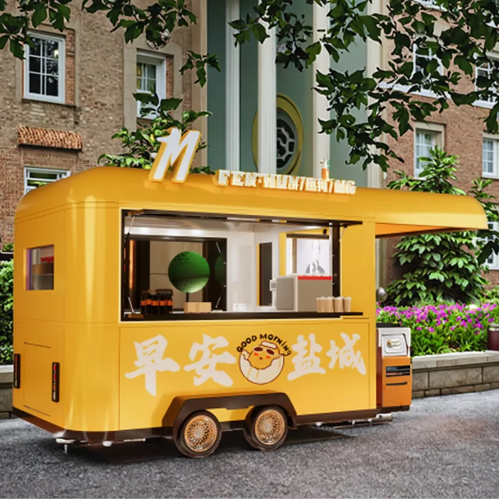 

High Quality Fast Food Mobile Cart & Trailer for Snacks and Chips Made of Durable Fiberglass Leisure Equipment