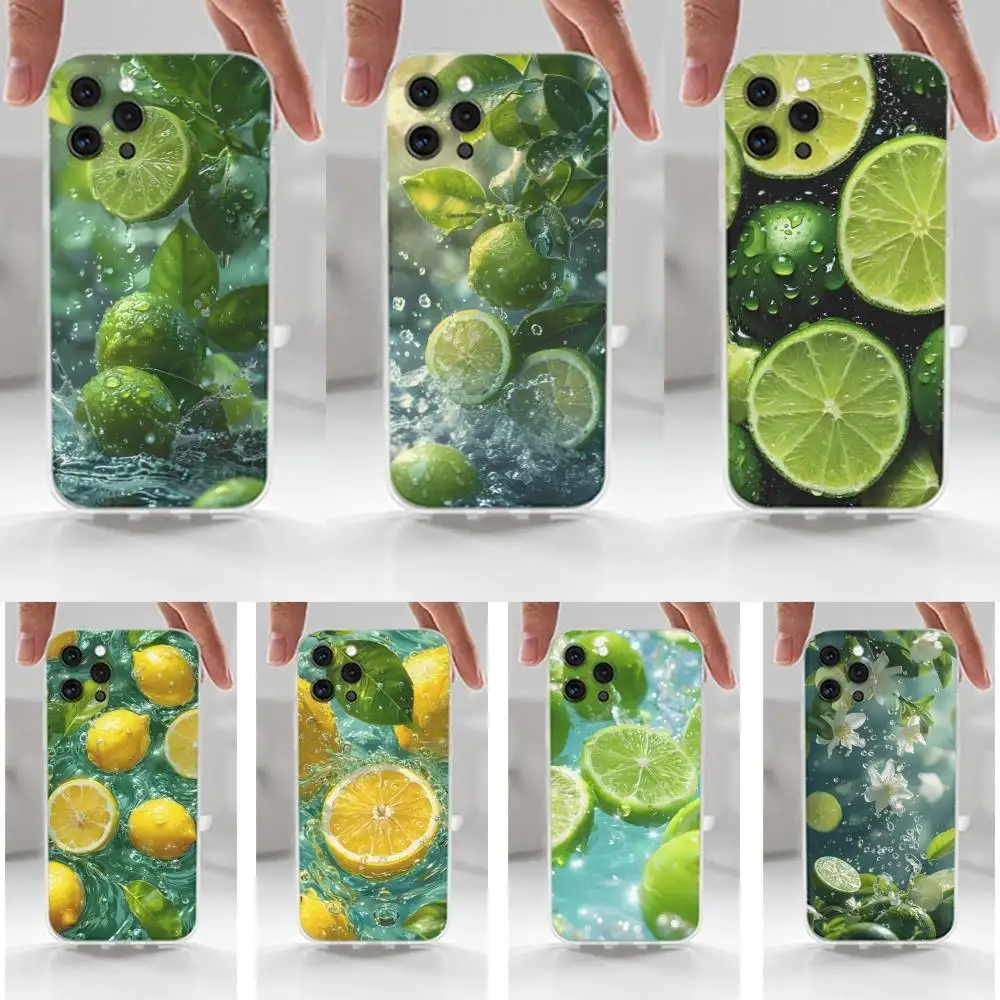 

Tasty Fruit lemon Art Phone Case For iPhone 16,15,14,17,13,12,11 Plus,Pro,Max,XR,XS,X,7,8 Plus,SE,Mini,Transparent,Silicone Case