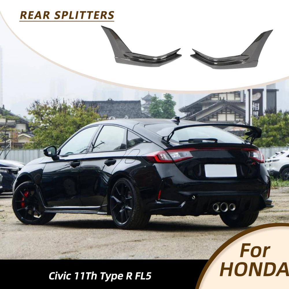 

Задний бампер автомобиля, разветвители для губ для Honda Civic Type R 11th 2023, FL5, задний спойлер автомобиля, фартук, защитные комплекты кузова из углеродного волокна