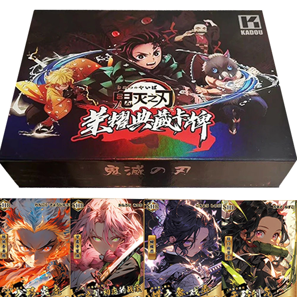 

Genuine Demon Slayer Cards Collection Hashibira Inosuke Kochou Shinobu Rare Colorful Drip Glue Card Gifts For Children's Hobbies