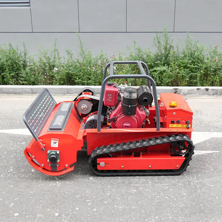 Customized Diesel Engine Robot Grass Cutter Cutting Width 800mm 1000mm 1200mm Remote Control Crawler flail Mower