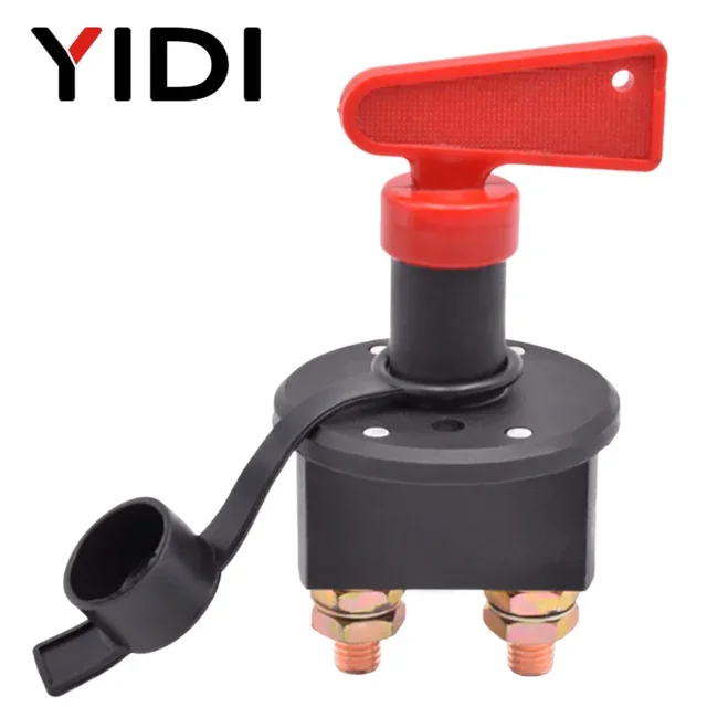 12V 24V DC Samochodowy izolator akumulatora Odłącznik Wyłącznik Wyłącznik Obwód Główny Zasilanie Obrotowy Przełącznik Kluczykowy 400A Do Ciężarówki Łódź