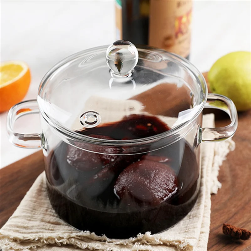 A19I-poêles en verre pour la cuisson sur cuisinière- 1,9 L/64Oz-poêle en verre résistant à la chaleur avec couvercle, passe au micro-ondes et au lave-vaisselle