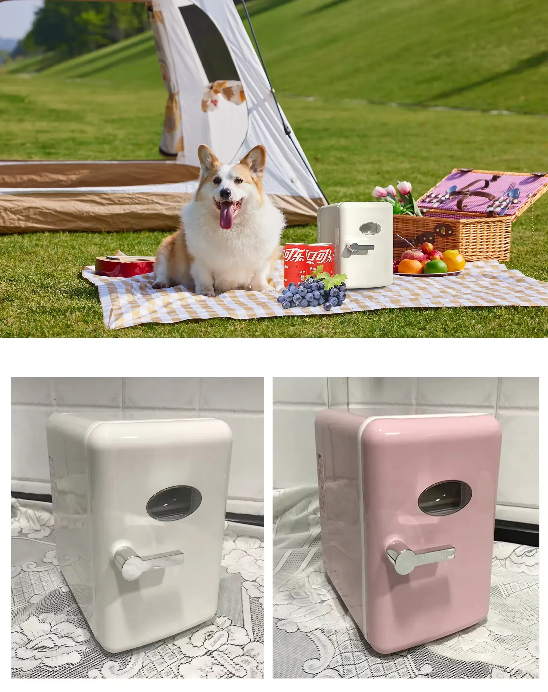 4L Mini Personal Compressor Refrigerator, Portable Cooler and Warmer Refrigerator for Skin Care,Cosmetics,Beverage,Food,Camping
